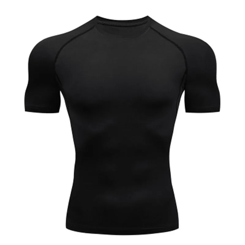Camiseta Masculina de Compressão Bat Man Treino ao Ar Livre Corrida e Academia