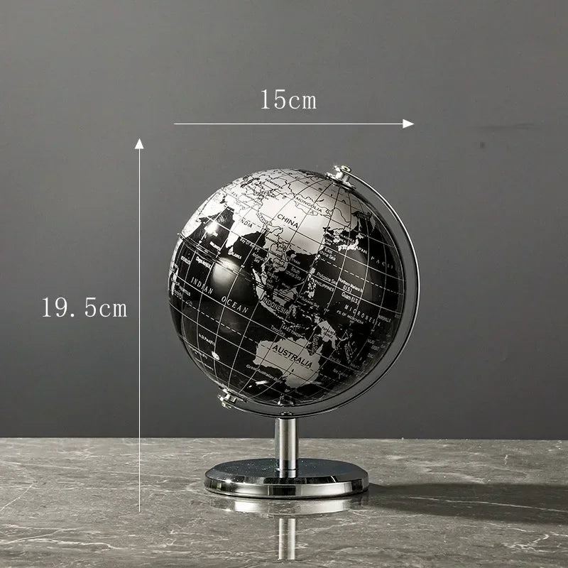 Globo Decorativo de Mesa com Design Elegante e Base em Metal para Ambientes Modernos