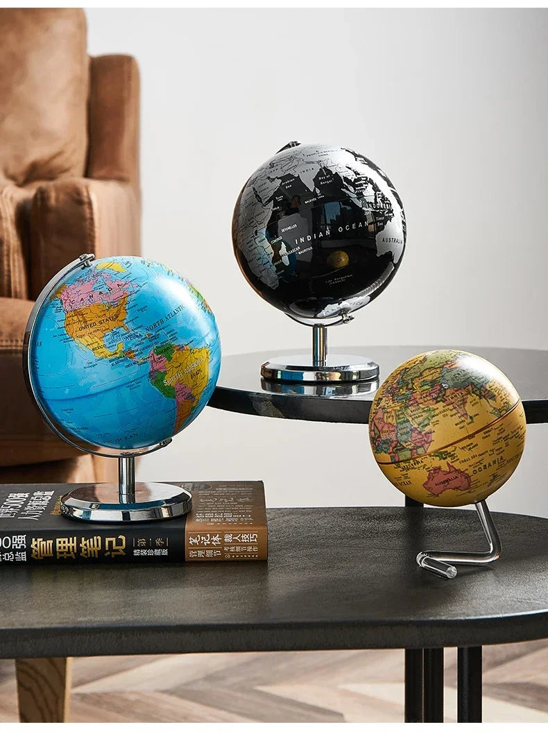 Globo Decorativo de Mesa com Design Elegante e Base em Metal para Ambientes Modernos