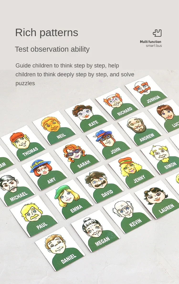Adivinhe Quem Eu Sou Jogo Infantil com Tabuleiro para Raciocínio Lógico e Diversão em Família