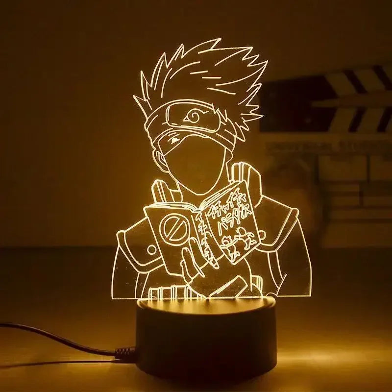 Luz Noturna Anime Naruto com Personagens Itachi Boruto Minato e Uzumaki
