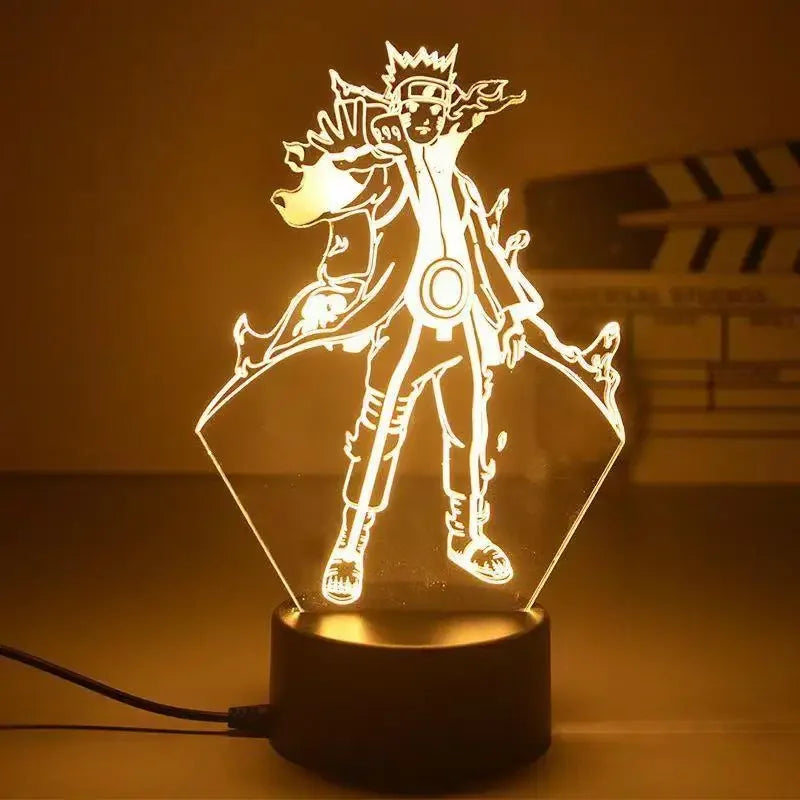 Luz Noturna Anime Naruto com Personagens Itachi Boruto Minato e Uzumaki