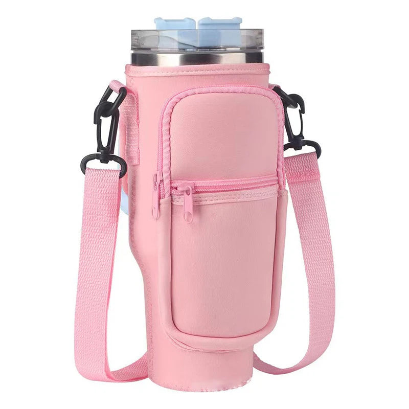 Bolsa para Garrafa de Água com Bolso para Celular Compatível com Stanley 40 oz