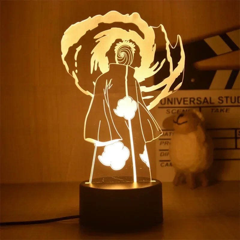 Luz Noturna Anime Naruto com Personagens Itachi Boruto Minato e Uzumaki