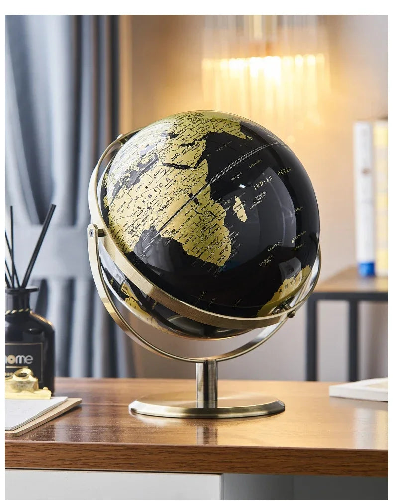 Globo Decorativo de Mesa com Design Elegante e Base em Metal para Ambientes Modernos