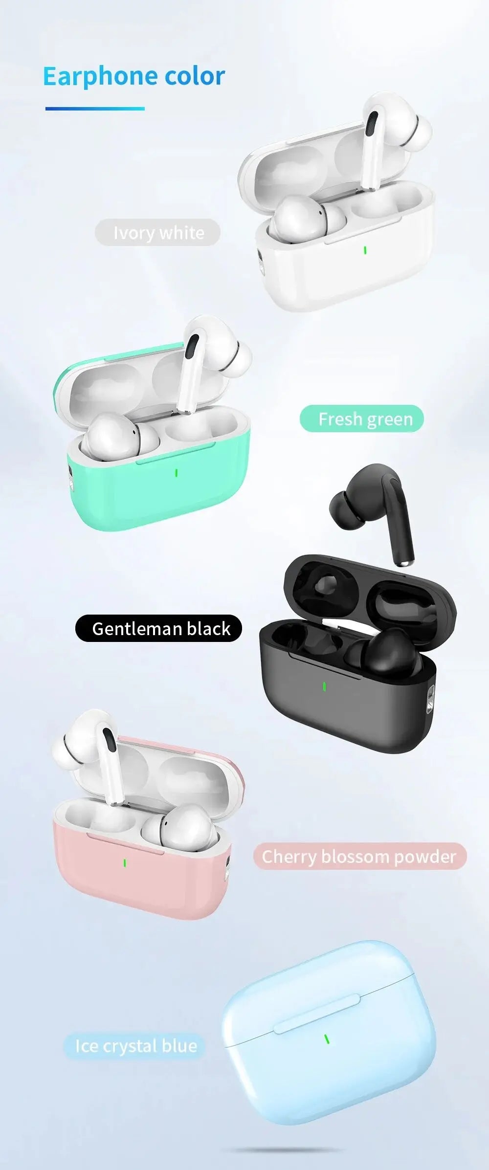 Fones Sem Fio Air Pro Bluetooth com Redução de Ruído para Android e iPhone