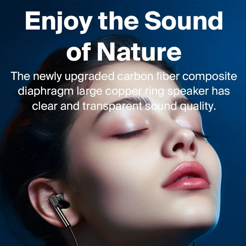 Fone de Ouvido com Fio EARDECO Hifi de Graves e Microfone Cancelamento de Ruído
