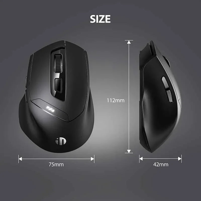Rato Sem Fio INPHIC DR01 Bluetooth Recarregável Ergonômico com Três Modos