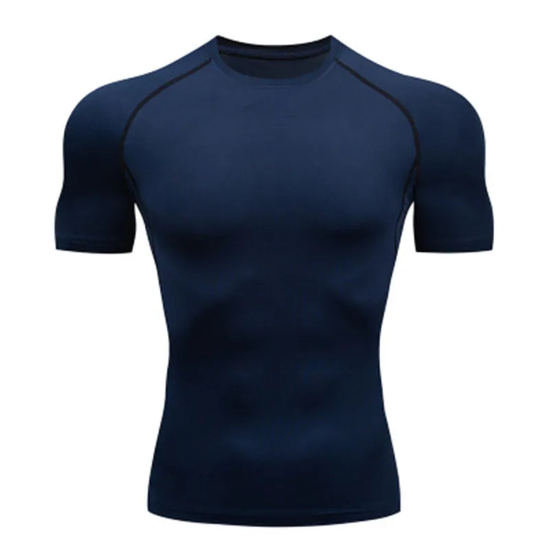 Camiseta Masculina de Compressão Bat Man Treino ao Ar Livre Corrida e Academia