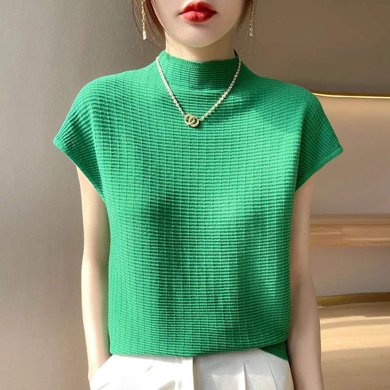 Camiseta Feminina Verão Oversize Gola O Manga Curta Estilo Casual e Confortável