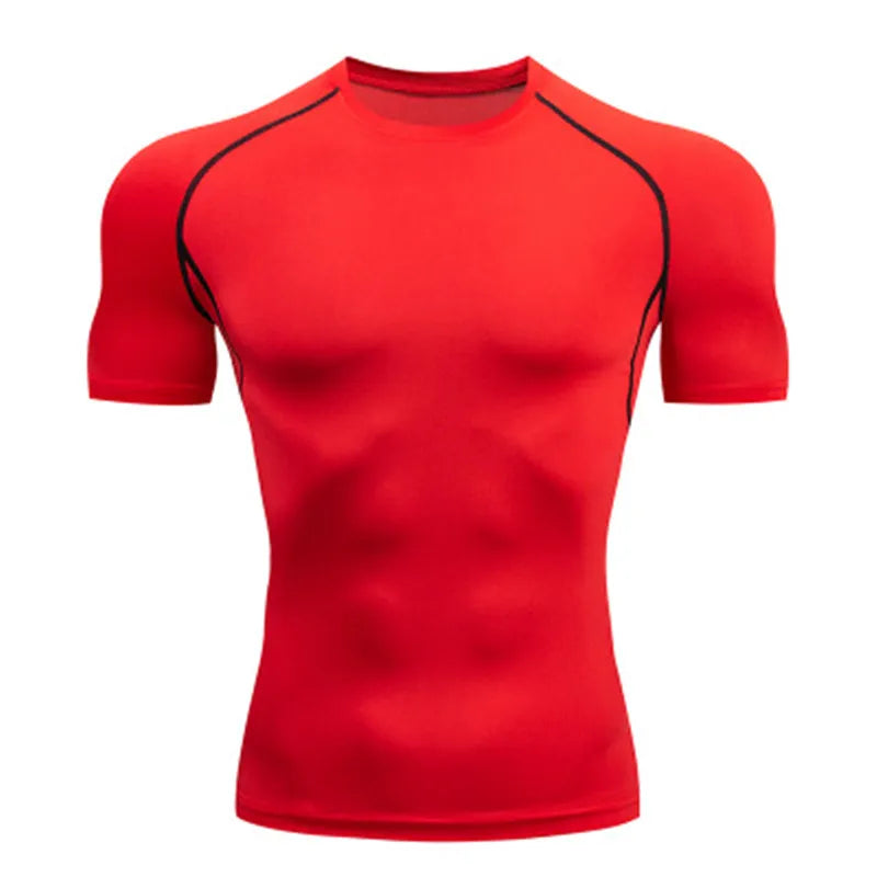 Camiseta Masculina de Compressão Bat Man Treino ao Ar Livre Corrida e Academia
