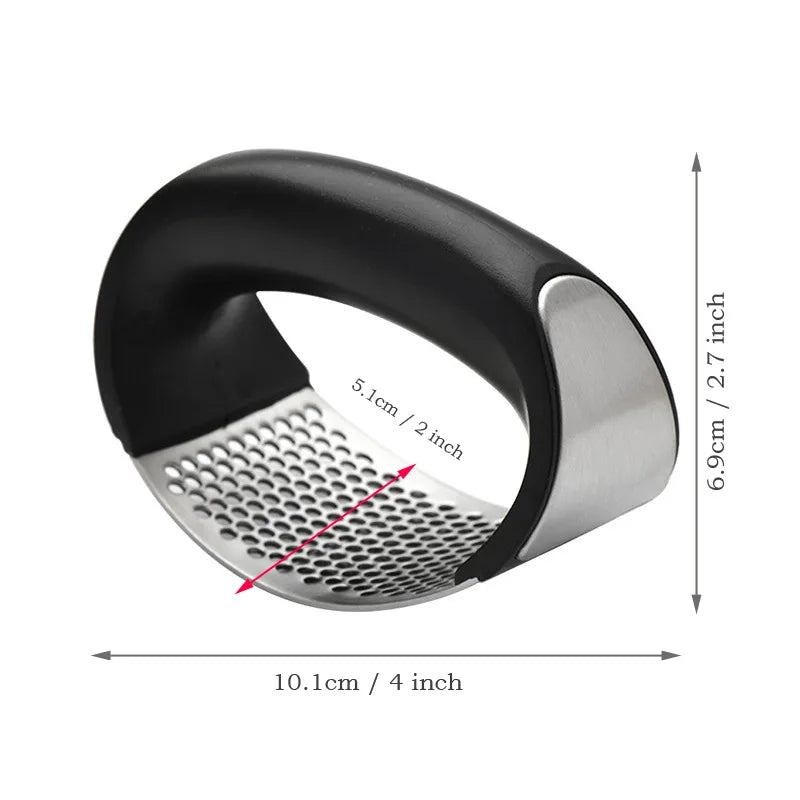 Picador Manual de Aço Inox Ideal para Alho Frutas e Legumes
