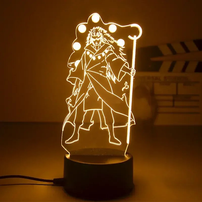 Luz Noturna Anime Naruto com Personagens Itachi Boruto Minato e Uzumaki