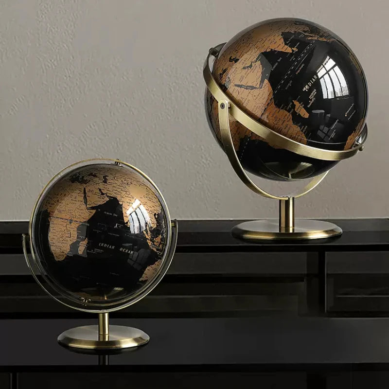 Globo Decorativo de Mesa com Design Elegante e Base em Metal para Ambientes Modernos