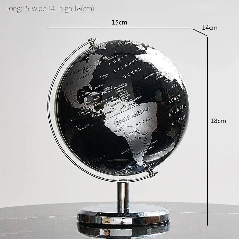 Globo Decorativo de Mesa com Design Elegante e Base em Metal para Ambientes Modernos