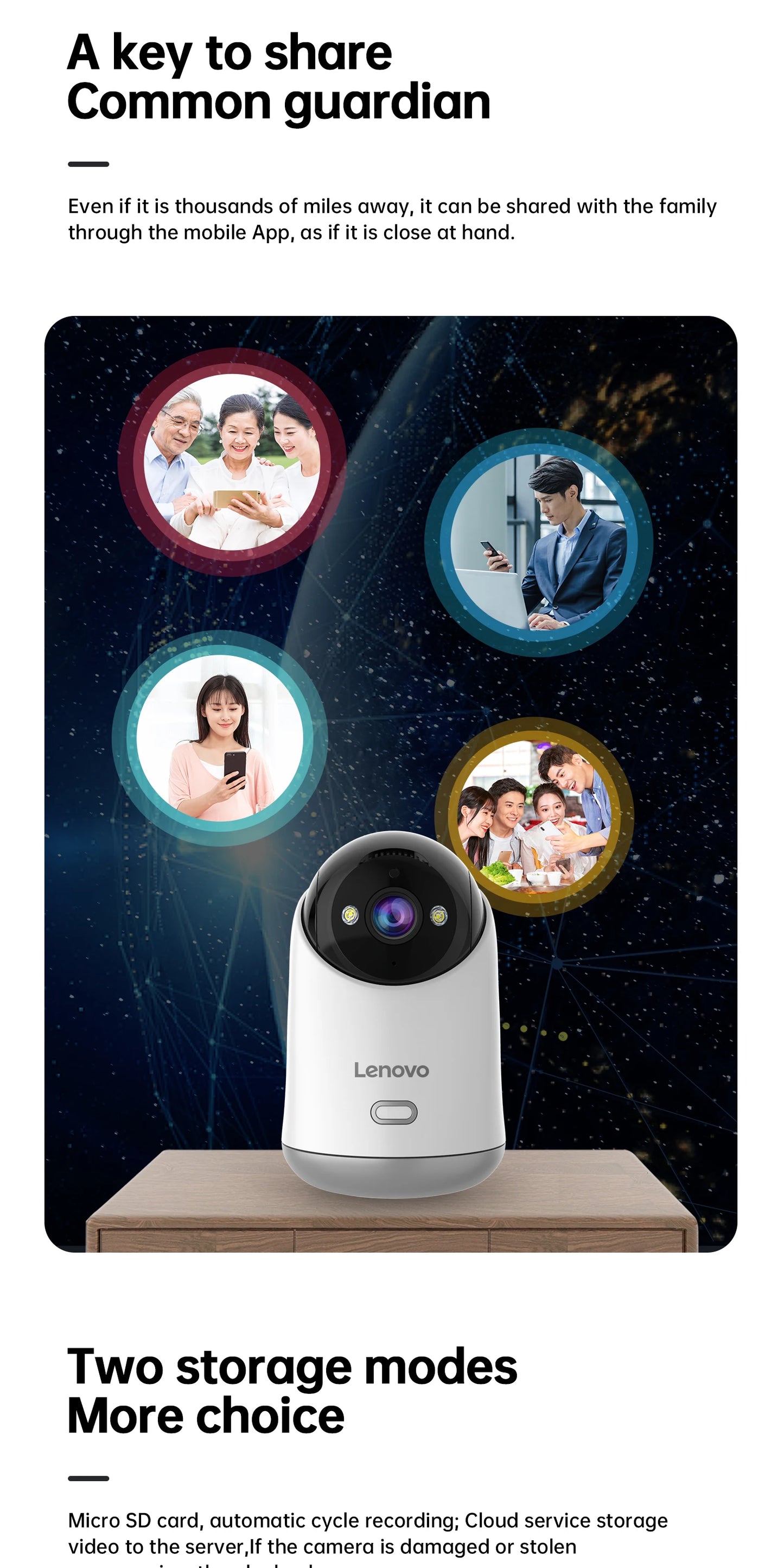 Câmera WiFi Lenovo 5MP Vigilância Interna com Rastreamento Automático e Visão Remota