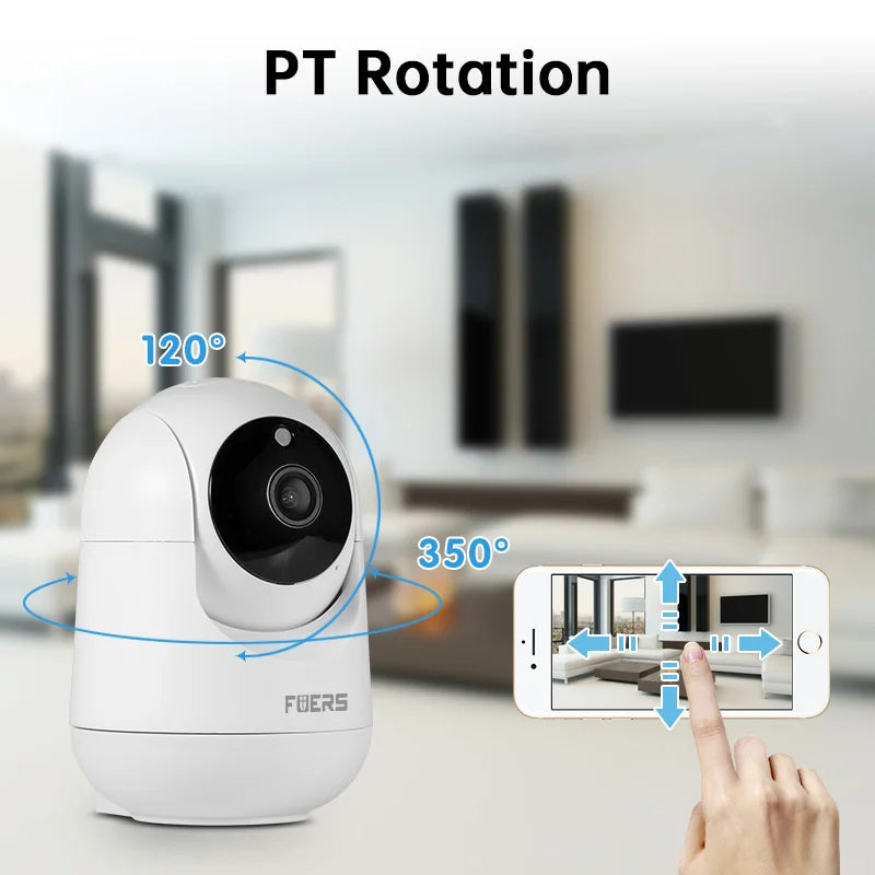 Câmera WiFi 4K 8MP Tuya Smart com Rastreamento Automático e Visão Noturna para Segurança Residencial
