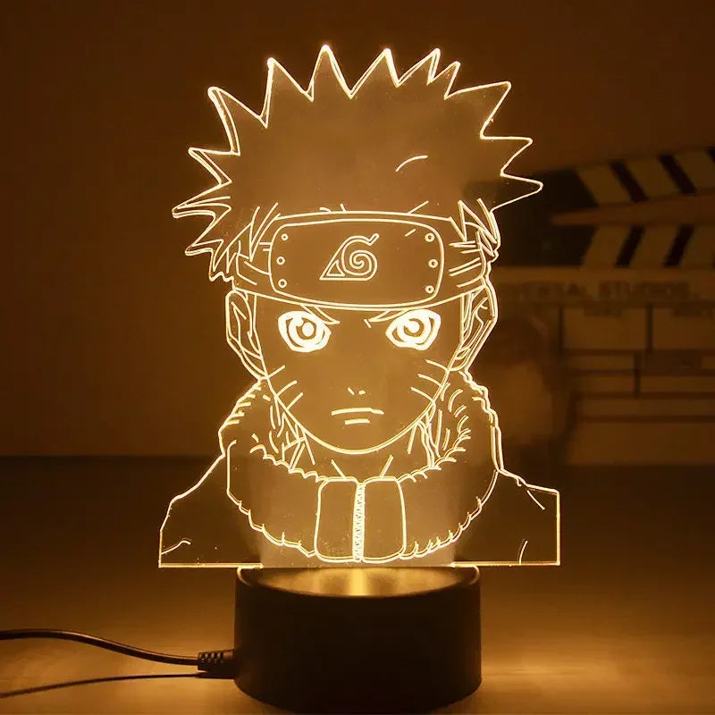 Luz Noturna Anime Naruto com Personagens Itachi Boruto Minato e Uzumaki
