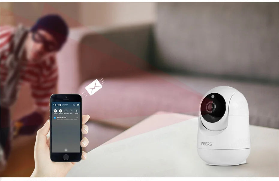 Câmera WiFi 4K 8MP Tuya Smart com Rastreamento Automático e Visão Noturna para Segurança Residencial