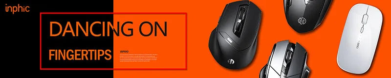 Rato Sem Fio INPHIC DR01 Bluetooth Recarregável Ergonômico com Três Modos