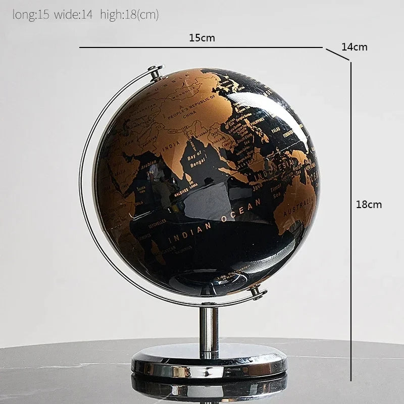 Globo Decorativo de Mesa com Design Elegante e Base em Metal para Ambientes Modernos