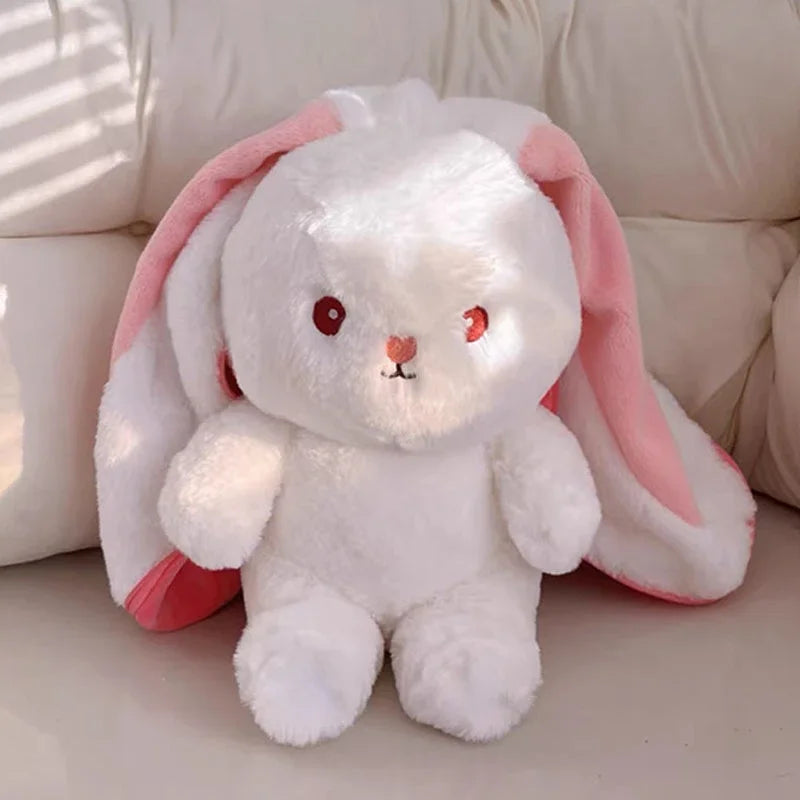 Boneco de Pelúcia Coelho Fofo 25 cm com Forma de Morango e Cenoura