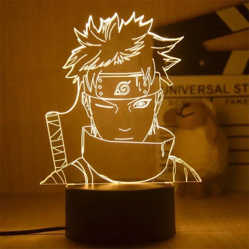 Luz Noturna Anime Naruto com Personagens Itachi Boruto Minato e Uzumaki