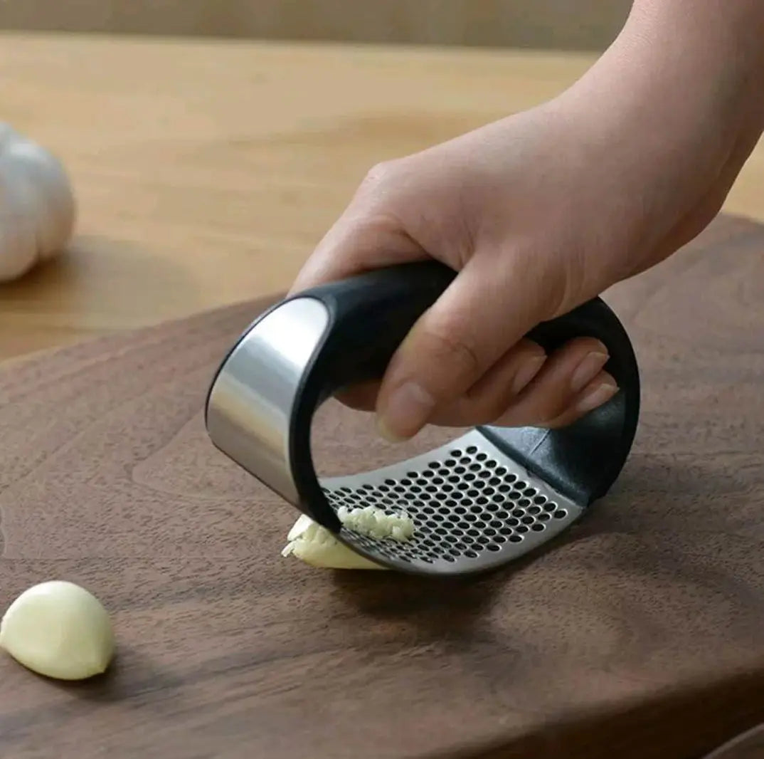 Picador Manual de Aço Inox Ideal para Alho Frutas e Legumes