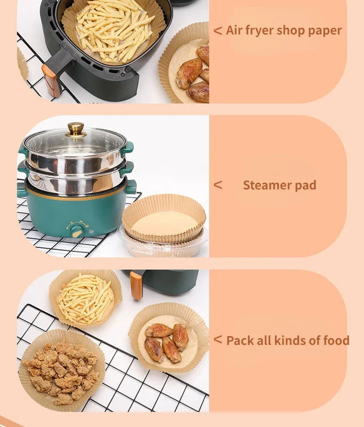 Tapete de Papel para Airfryer Forno e Churrasqueira Prático e Sem Sujeira