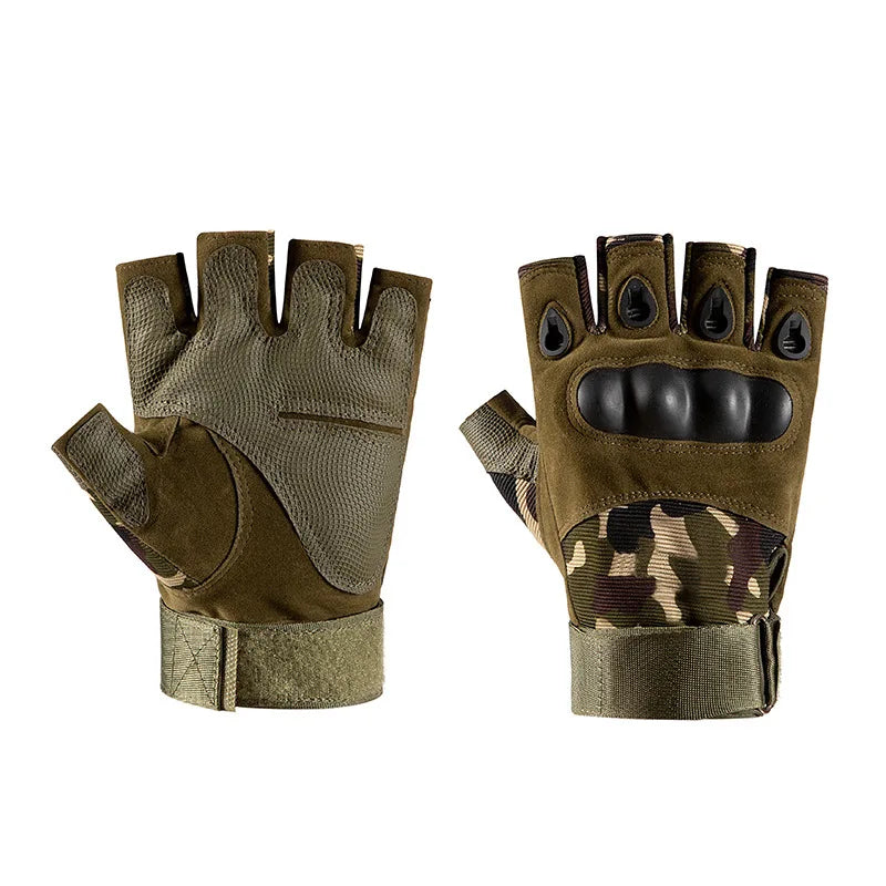 Luvas de Combate Meio Dedo e Inteiras Equipamento de Proteção para Airsoft e Esportes