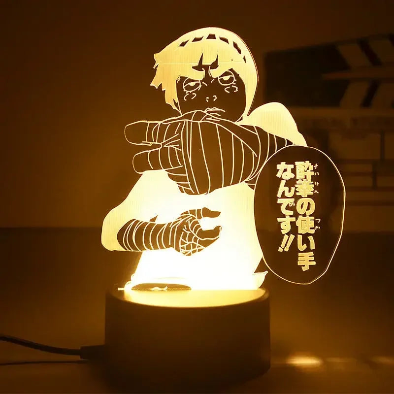 Luz Noturna Anime Naruto com Personagens Itachi Boruto Minato e Uzumaki