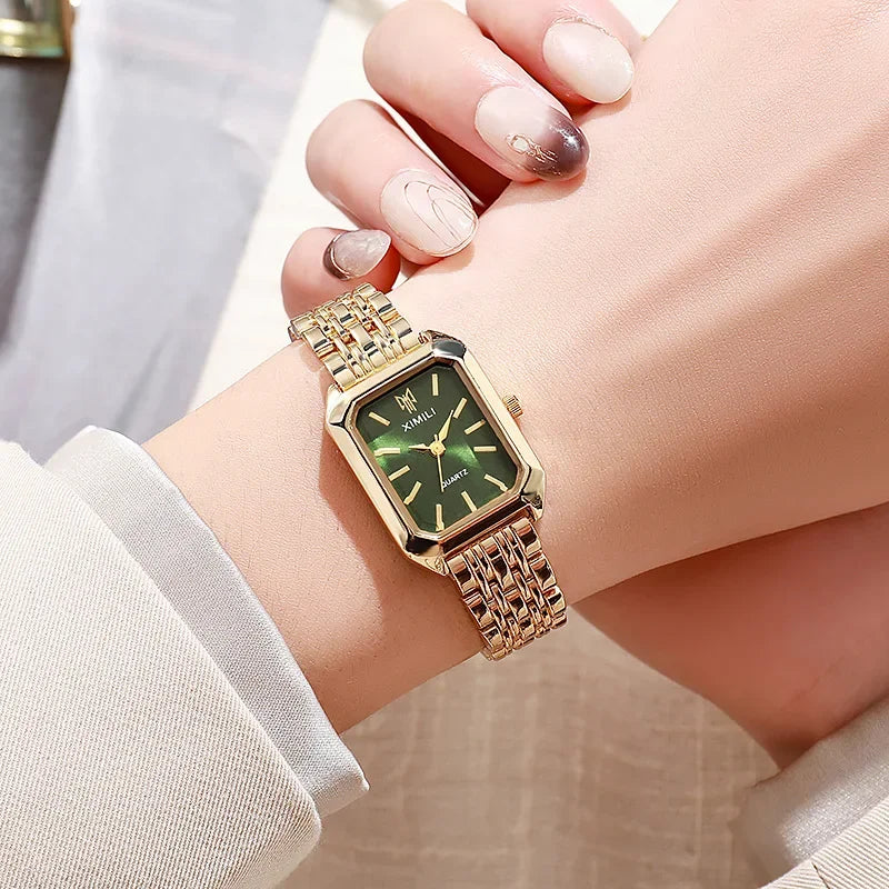 Relógio de Aço Feminino Design Moderno e Fino Presente Perfeito para o Dia a Dia