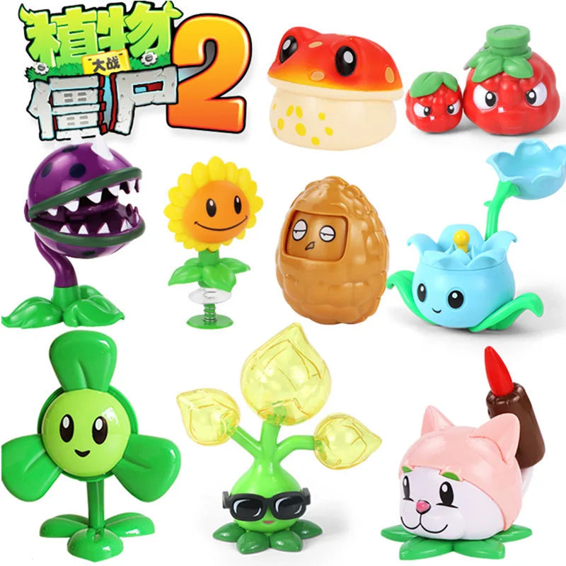 Bonecos Plants vs Zombies Dr Zomboss Yeti Peashooter Chomper e Girassol