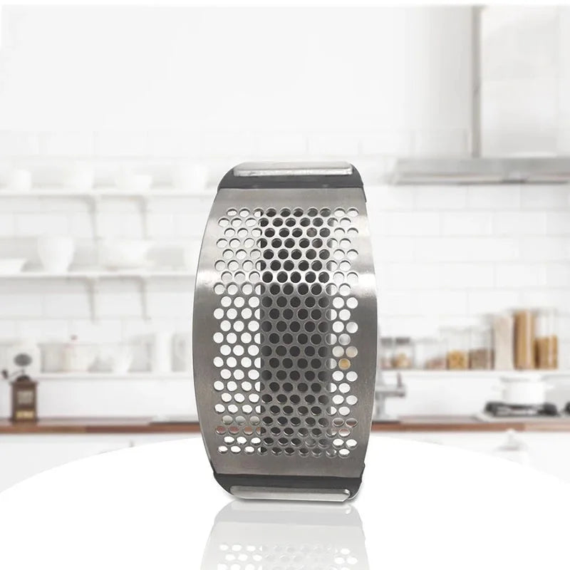 Picador Manual de Aço Inox Ideal para Alho Frutas e Legumes