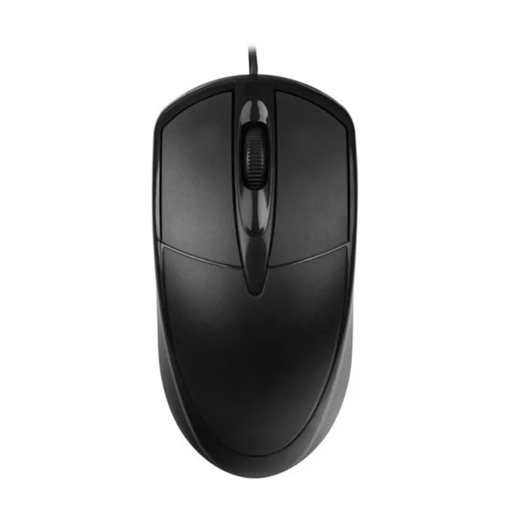 Mouse com Fio USB 1200DPI Rolo 3D Antiderrapante para Casa Escritório e Desktop