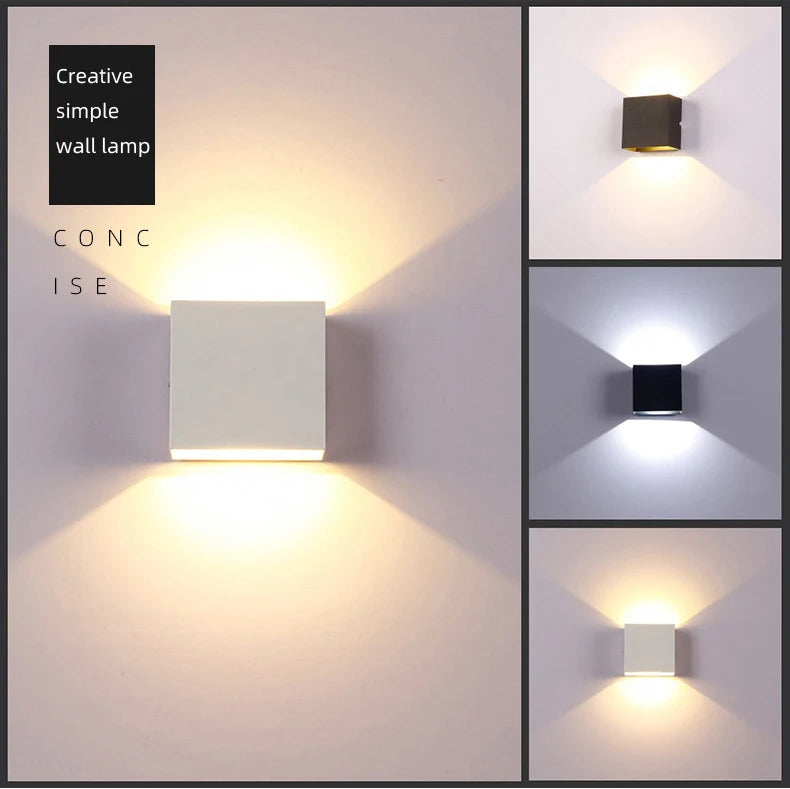 Lâmpadas de Parede LED 2Pack 6W Luz Branca para Decoração de Interiores Sala, Corredor e Quarto