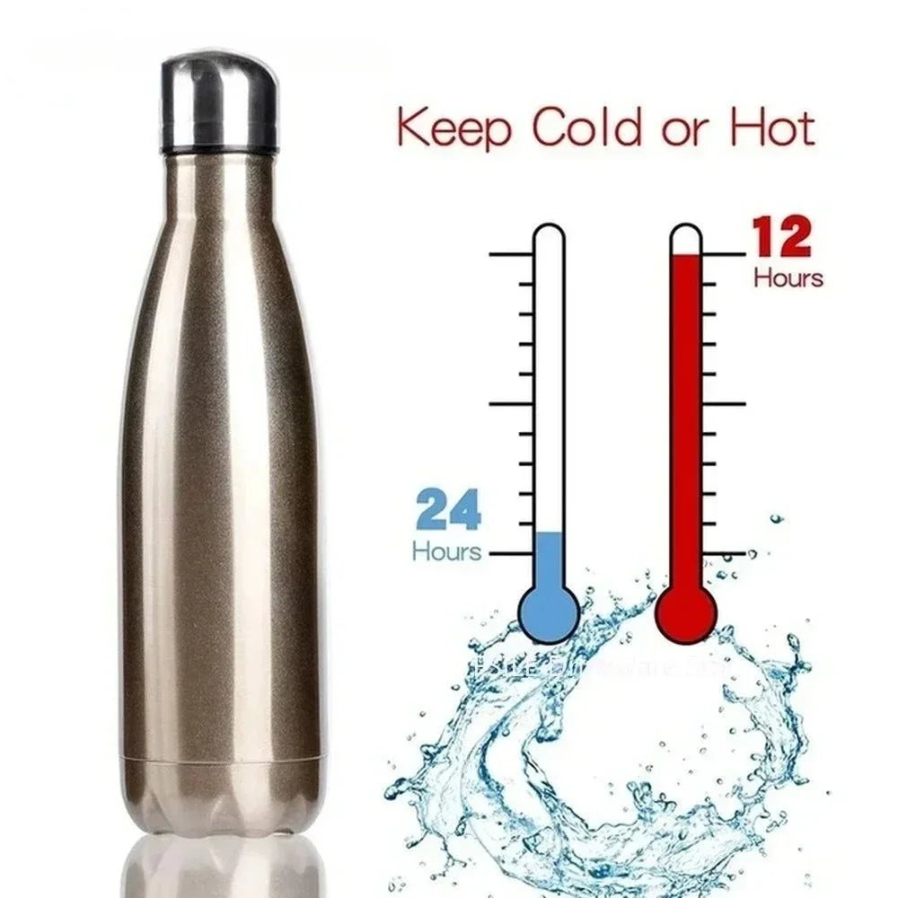 Garrafa Térmica LMHBJY Inox Parede Dupla 350 a 1000 ml Mantém Quente ou Frio