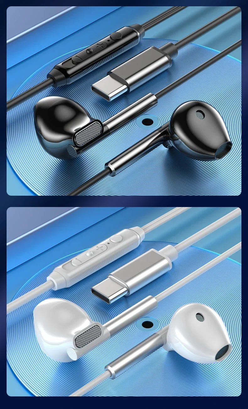 Fone de Ouvido com Fio EARDECO Hifi de Graves e Microfone Cancelamento de Ruído