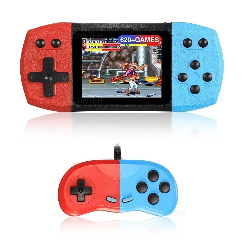 Mini Console Portátil Retrô 620 Jogos Clássicos com Tela 2.4 Polegadas e Saída AV