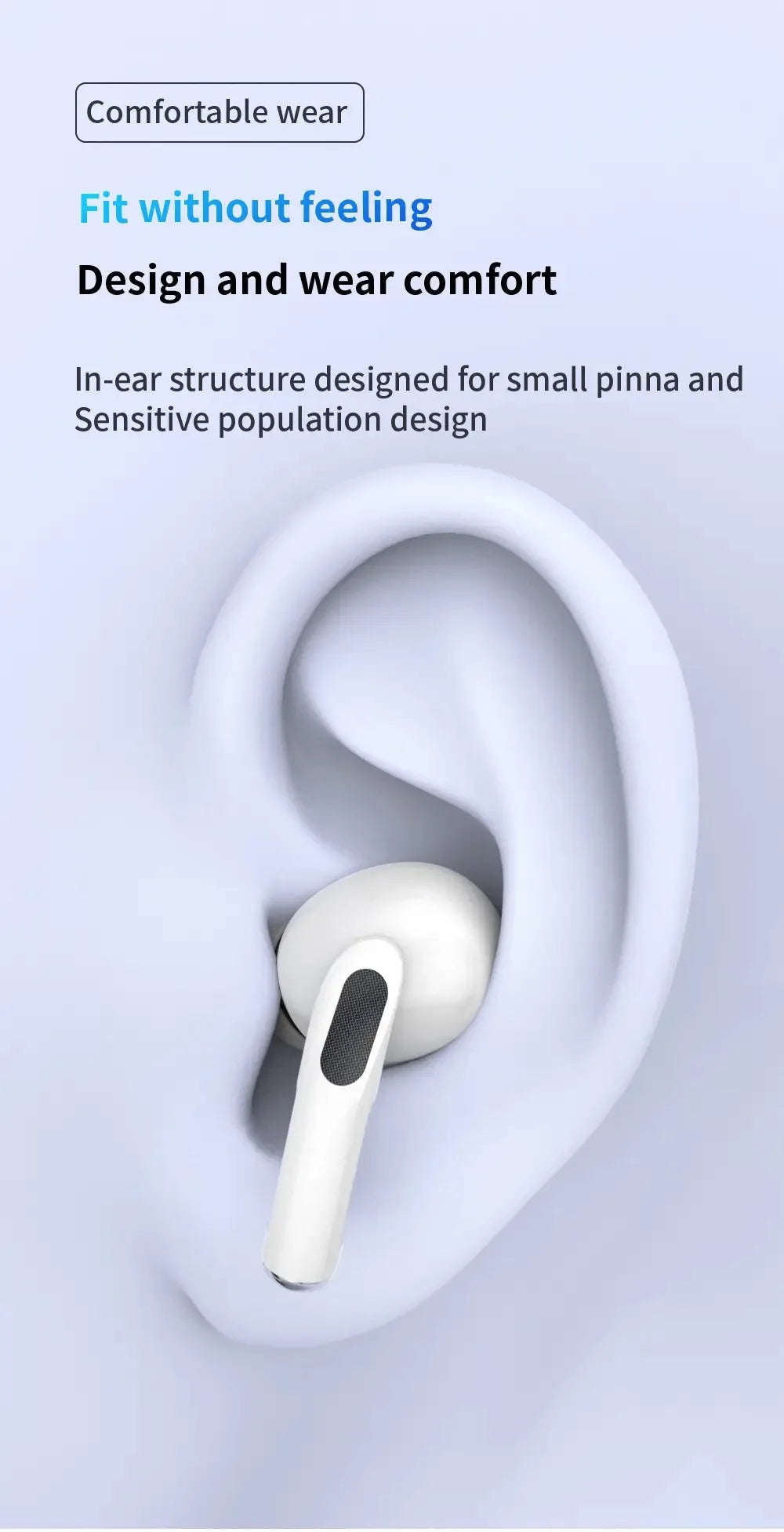 Fones Sem Fio Air Pro Bluetooth com Redução de Ruído para Android e iPhone