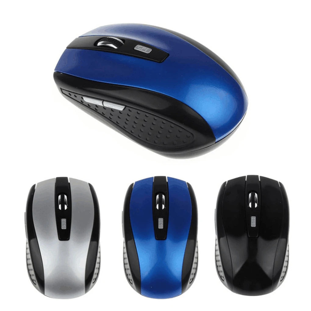 Rato Sem Fio 2.4G Bluetooth Ergonômico com 6 Botões e DPI Ajustável para PC e Tablet
