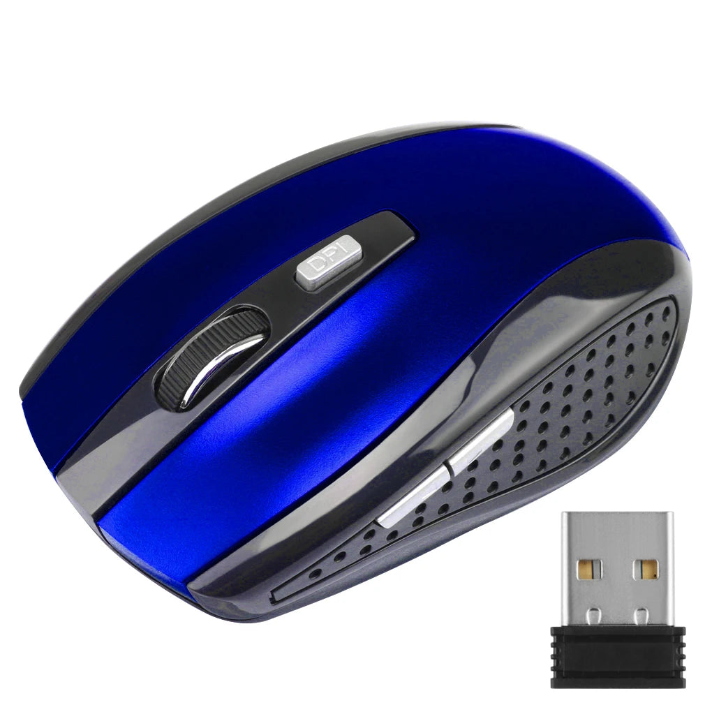 Rato Sem Fio 2.4G Bluetooth Ergonômico com 6 Botões e DPI Ajustável para PC e Tablet