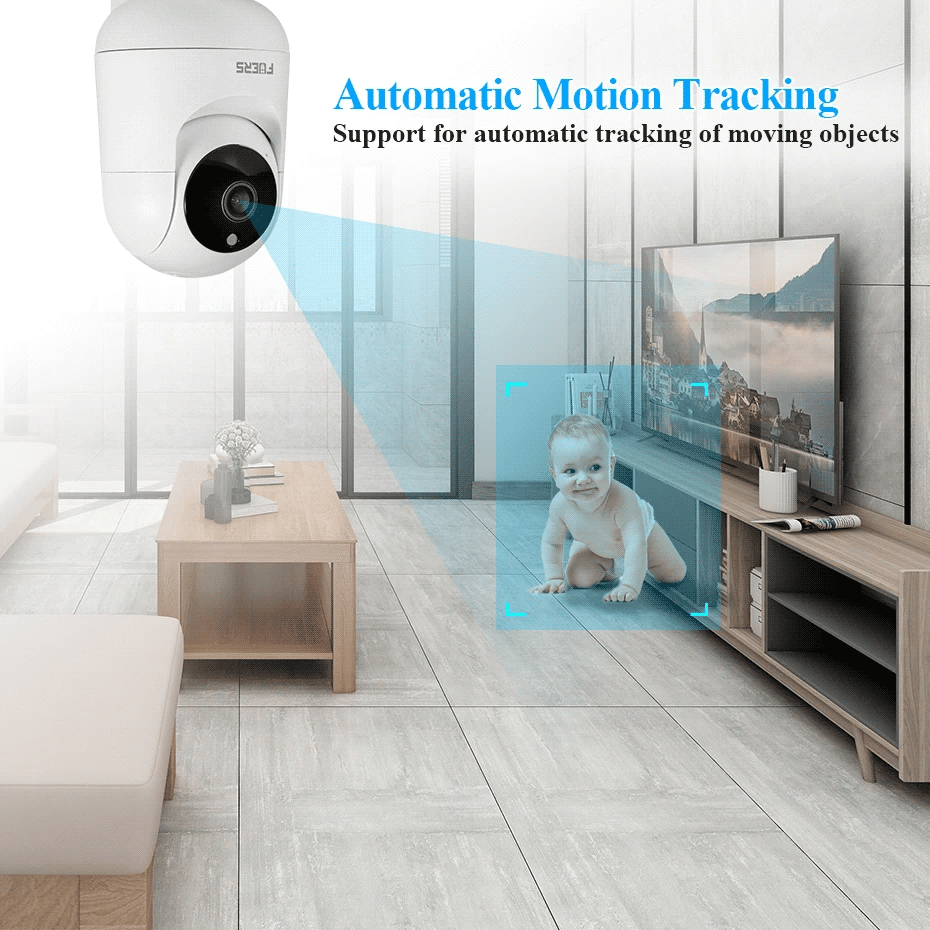 Câmera WiFi 4K 8MP Tuya Smart com Rastreamento Automático e Visão Noturna para Segurança Residencial
