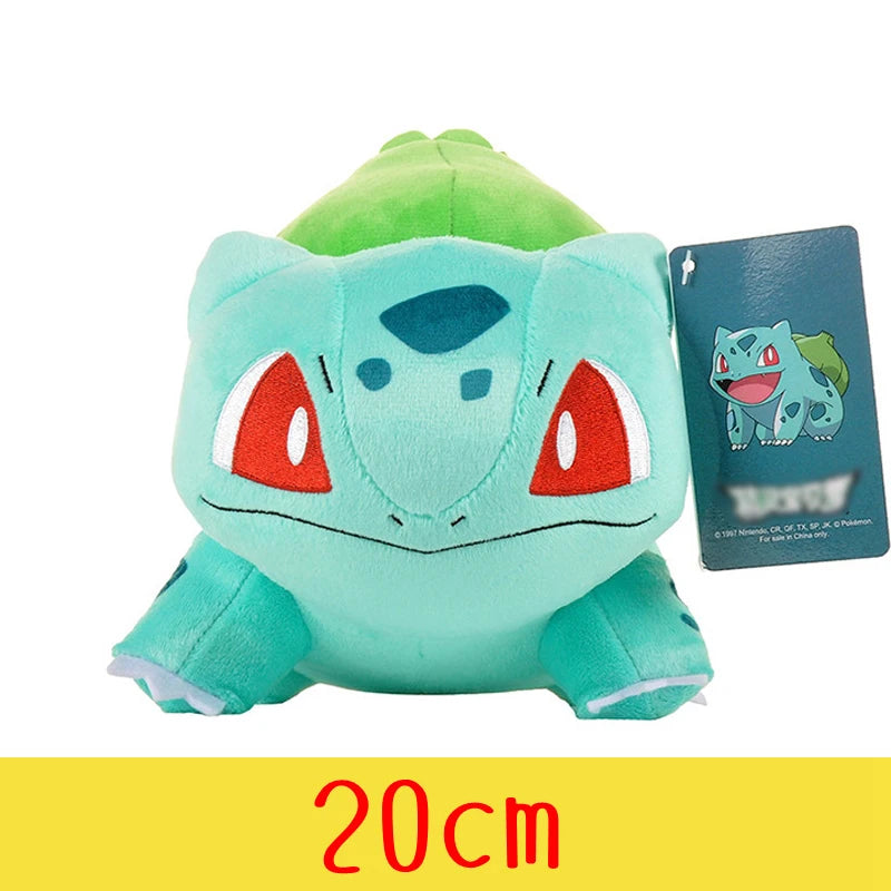 Pelúcia Pokémon de Alta Qualidade com Etiqueta Pikachu Charmander Squirtle Bulbasaur