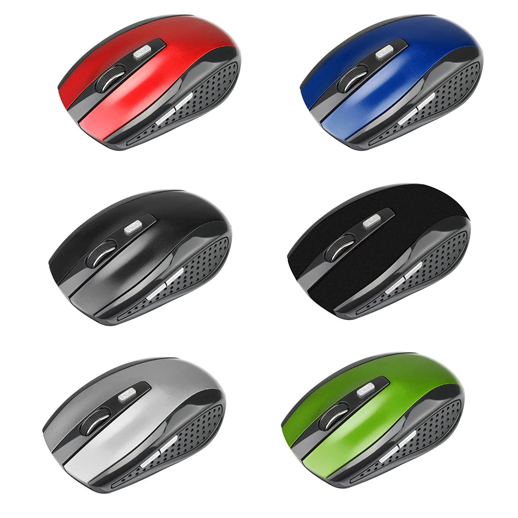 Rato Sem Fio 2.4G Bluetooth Ergonômico com 6 Botões e DPI Ajustável para PC e Tablet