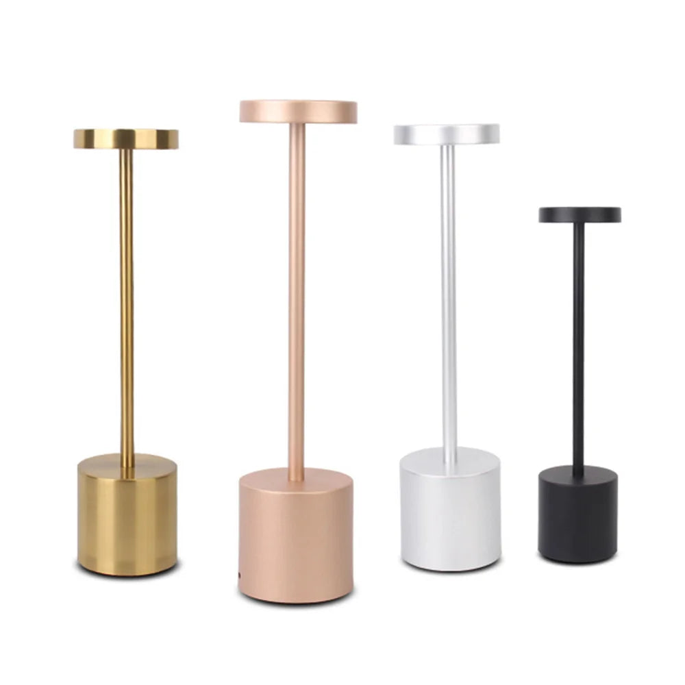 Lâmpada de Mesa com Escurecimento Contínuo e Bateria Recarregável Estilo Clássico para Bar ou Quarto