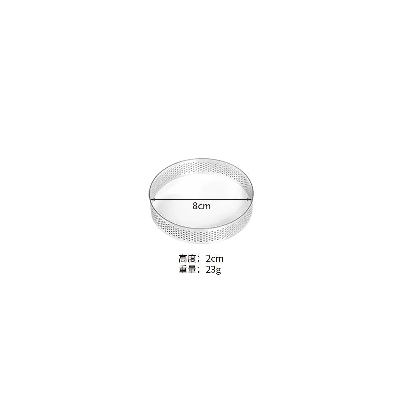 Molde de Aço Inox para Bolo Mousse Resistente ao Calor Ferramenta para Tortas e Massas