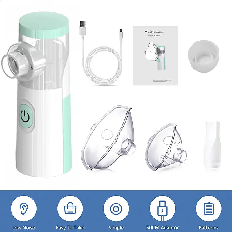 Nebulizador silencioso portátil Nebulizer. Nebulização sem barulho e sem estresse.