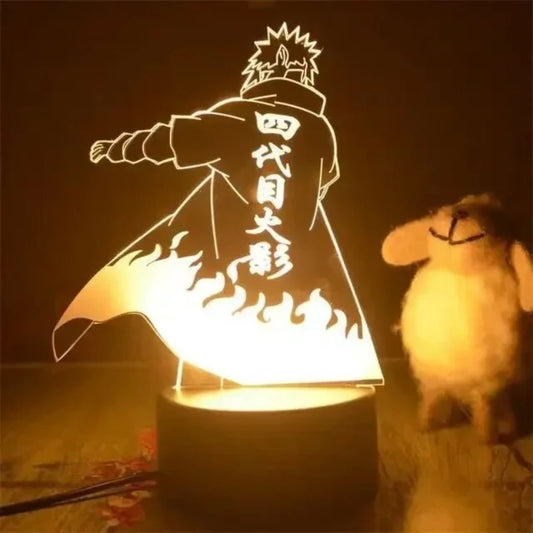 Luz Noturna Anime Naruto com Personagens Itachi Boruto Minato e Uzumaki