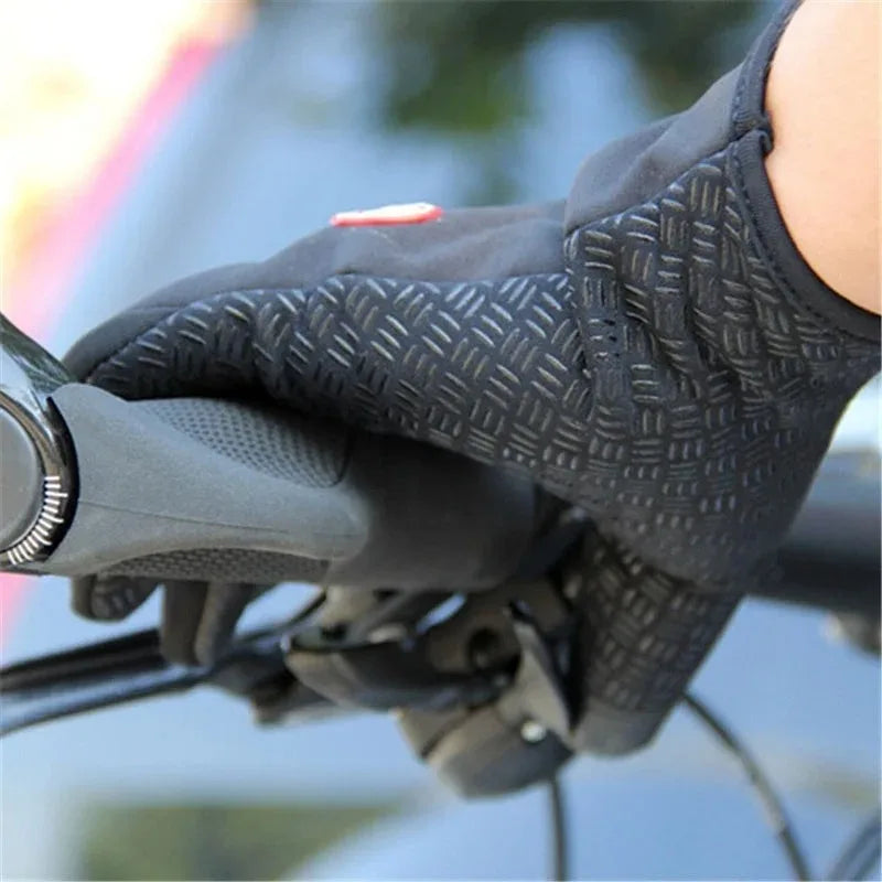 Luvas impermeáveis de ciclismo antiderrapante térmico para homens e mulheres, tela sensível ao toque, quente, ao ar livre, bicicleta, ginásio, condução, motocicleta, inverno